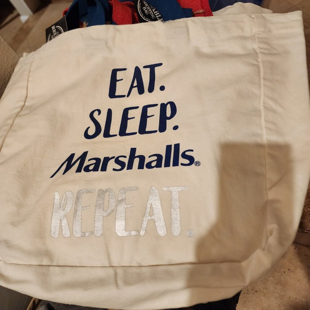 Marshalls Jute Cotton Tote Bag Brand New with Tags